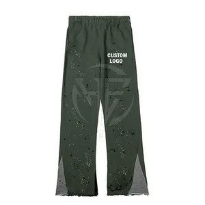 Lightweight Fashion <b>Trousers</b> Soft Fabric <b>Elastic</b> <b>Waistband</b> Loose Leg Finish Easy Movement Everyday Men Flared Sweat Pant - Product Image 6