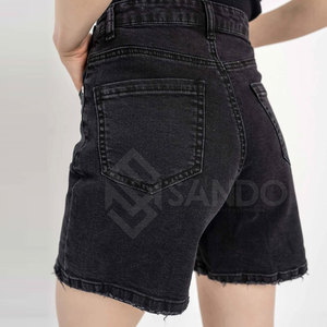 Wholesale Latest Style Solid Color Breathable <b>Women</b> <b>Jeans</b> Shorts Customized <b>Women's</b> Shorts - Product Image 3