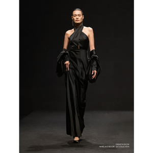 New Arrival Elegant Women's <b>Dress</b> BELNI SILK SATIN LONG <b>DRESS</b> A Line Maxi Style Custom Label Women's Fashion Clothing - Product Image 1