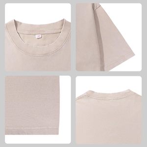 Logo personnalisé T-shirt pour hommes 100% coton lavé à l'acide T-shirt ample de haute qualité à impression personnalisée - Product Image 5