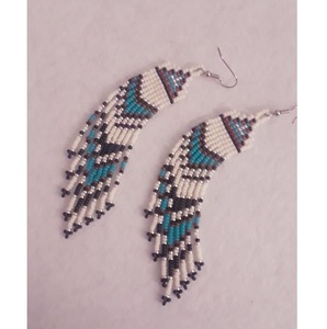 Pastel Beads Handwoven Glass Seed Bead Pendientes Long Tassel Bohemian Style Jewelry para mujeres - Product Image 3