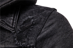 Chaqueta vaquera para hombre, ropa de calle de moda azul, chaqueta vaquera clásica informal cómoda Vintage para hombre - Product Image 4