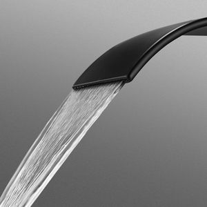 Grifo <span class=keywords><strong>de</strong></span> Lavabo <span class=keywords><strong>de</strong></span> <span class=keywords><strong>Baño</strong></span> <span class=keywords><strong>de</strong></span> Acero Inoxidable con un Solo Orificio, Pulido Negro, al por Mayor - Product Image 2