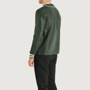Vente en gros de vestes universitaires à col montant personnalisées pour hommes, vêtements d'extérieur en mélange de laine brodée et de baseball Letterman, OEM, ODM, pour équipes collégiales - Product Image 5