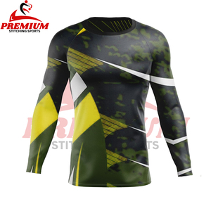 Rashguards à manches longues personnalisés pour MMA, BJJ, kickboxing, respirants, séchage rapide, UPF50+, antibactériens, écologiques, chemise de compression - Product Image 6