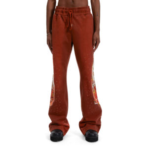 กางเกงวิ่งขายาวสำหรับผู้ชายฮิปฮอปผ้าคอตตอน100% พลอยเทียมซักด้วยกรดเสื้อผ้าแนวสตรีทโอเวอร์ไซส์ออกแบบได้ตามต้องการ - Product Image 4