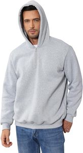 Sweat à capuche zippé quart de tour en polaire pour homme – Chaud, respirant, tricoté, construction durable, style décontracté - Product Image 5