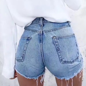 Vente de shorts en jean pour femmes avec logo personnalisé shorts en jean pour femmes de bonne qualité shorts en jean pour femmes - Product Image 2