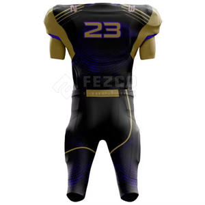 Uniformes de Fútbol Americano Personalizados al por Mayor de la Mejor Calidad y Precio Bajo, Conjuntos de Manga Corta 100% Poliéster con Logotipo y Colores Personalizados - Product Image 3