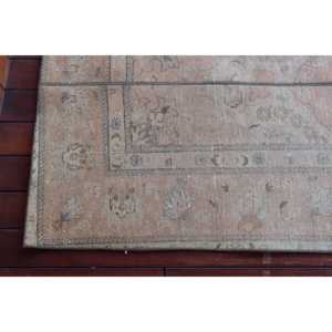 Alfombra Turca Vintage, Alfombra de Pasillo de 3x8.7 pies, Alfombra Ikat Gris Marrón - Product Image 4