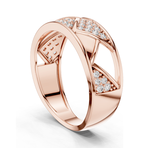 Anillo Cruzado de Diamantes de Laboratorio de 0.319 CT para Mujer, Claridad VVS-VS EF, Oro de 18KT, 14KT, 10KT y Plata 925, Oro Rosa, Amarillo, Blanco - Product Image 6