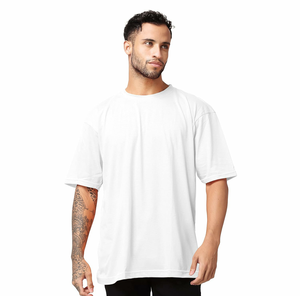 T-shirt surdimensionné respirant pour hommes 100% coton conception personnalisée qualité de luxe O cou Streetwear t-shirts surdimensionnés - Product Image 1