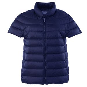 แจ็กเก็ตฤดูหนาวสำหรับผู้หญิงแขนครึ่งแขนลายผ้าบางเข้ารูปมีกระดุมปิดเสื้อแจ็กเก็ตปลาปักเป้าสำหรับผู้หญิงดีไซน์ตามสั่ง - Product Image 3