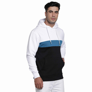 Sweats à capuche multicolores de qualité supérieure pour hommes à manches longues vêtements d'hiver couleur contrastée manches longues sweats à capuche Slim Fit pour garçons - Product Image 3