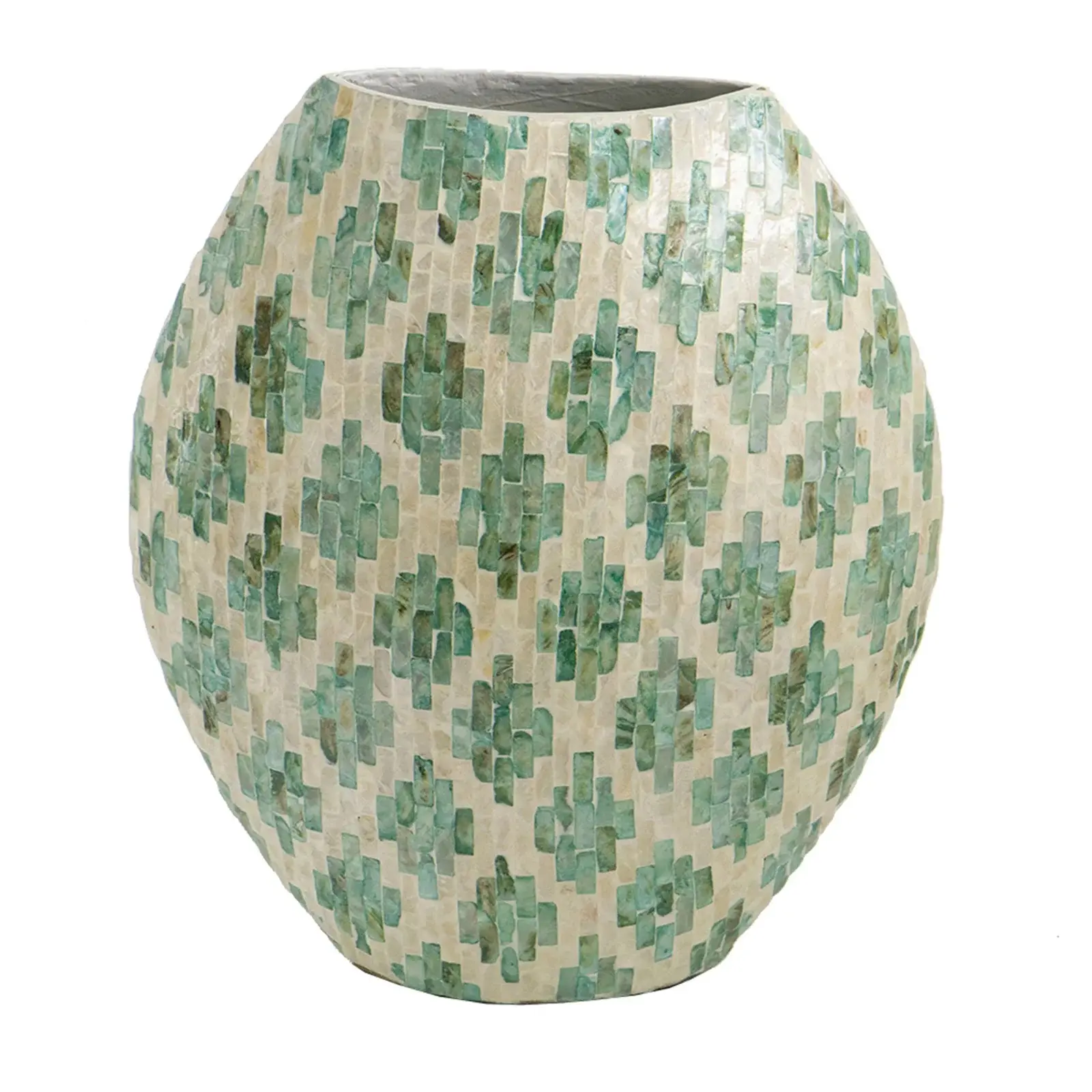 Hot Sale Capiz Mãe de Pérola Moderna Vasos De Mesa Para Flores Atacado Bom Preço Mobília Da Sala De Jantar