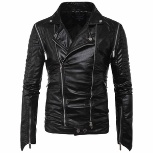 Nouvel arrivage de vestes en cuir à la mode personnalisées veste en cuir de haute qualité pour homme nouvelle mode hommes veste en cuir PU marque pour hommes - Product Image 6