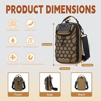 Tactique fort boutons magnétiques grande capacité sac de sport 26oz bouteille d'eau porte-accessoires 900D Polyester minuscule aimant sacs