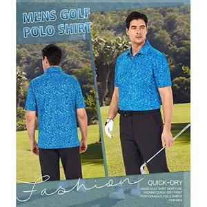 Polo de golf à sublimation pour homme, chemises d'été à manches courtes, t-shirt de tennis décontracté, polos sublimés de sport - Product Image 3