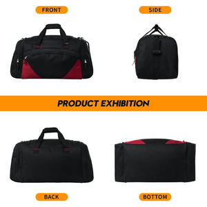 Bolsa de gimnasio de gran capacidad hecha a medida de alta calidad, equipaje portátil colgante lateral de lujo, correa ajustable, poliéster reutilizable - Product Image 2