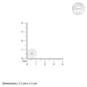 เครื่องประดับสำหรับเด็กหรูหรากระดุมหิมะเดซี่สีเงินสำหรับเด็ก - Product Image 6