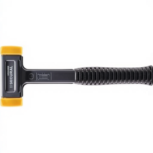 SECURAL Soft-Faced <b>Hammer</b> with Non-Recoiling Medium-Hard Polyurethane Yellow Head 310mm Length and 35 X 45mm Diameter - Product Image 3
