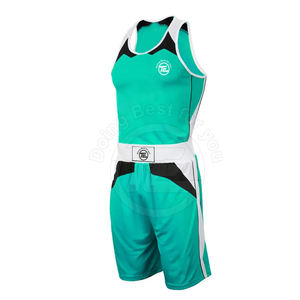 Uniformes de boxe sans manches légers fabrication uniforme de boxe pour hommes à vendre robe de boxe unisexe avec logo personnalisé - Product Image 2