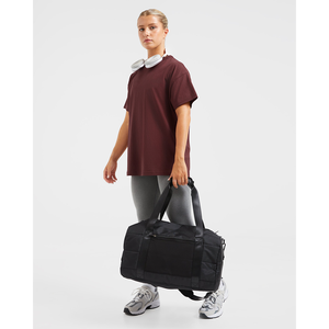 Alta demanda Borgoña Oversize camiseta de atletismo para mujer de manga corta suave ligero y diseñador relajado ajuste gimnasio entrenamiento camiseta - Product Image 6