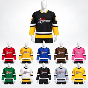 Quick Drying Breathable Moisture-Wicking Flexible <b>Ice</b> Hockey Jersey 100% Polyester All Weather Hockey Training Gear Comfortable - Product Image 6