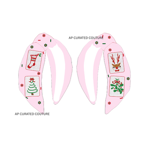 Accessoire pour cheveux en tissu brodé à la main avec des perles, bandeau noué en haut, perles de rocaille, motifs colorés - Product Image 2