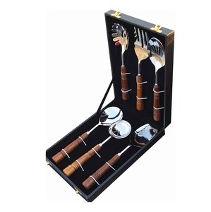 Ensemble de couverts à salade en acier inoxydable de haute qualité 6 pièces cuillères et fourchettes élégantes pour la maison et le restaurant - Product Image 6