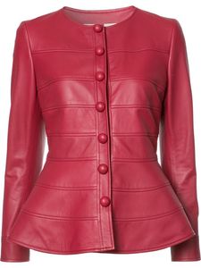 Chaqueta de cuero genuino personalizada de moda de alta calidad invierno nuevo cuello alto clásico ajustado ropa de mujer para damas - Product Image 6