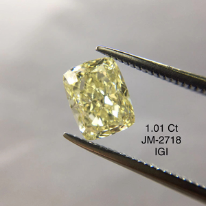 Fancy Light Yellow 1.01 Carat VS1 Clarity Long Cushion Cut IGI Certified 100% Natural Loose Diamonds from India at Low Cost OEM - Product Image 1