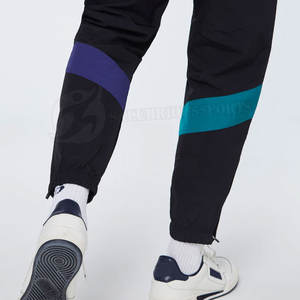 Conjunto de dos piezas para hombre, chándal, nueva moda, cremallera, bloque de color, chaqueta con capucha, conjuntos cortavientos - Product Image 4