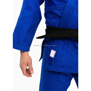 Vente en gros uniforme bleu judo judo blanc gi 800 + 280g 100% coton sérigraphie unisexe judogi logo personnalisé - Product Image 6