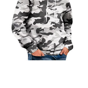 Sweat à capuche en polaire imperméable en polyester/coton camouflage personnalisé avec logo personnalisé, prix de gros bon marché pour hommes et femmes - Product Image 4