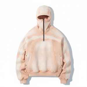 Sudadera con capucha y máscara integrada, interior de forro polar suave y estilo urbano relajado, perfecta para atuendos informales de invierno. - Product Image 5