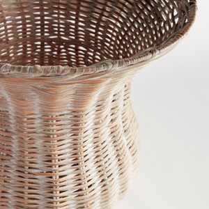 Skillful Rattan Footed Urn Handmade <b>Wicker</b> Footed <b>Vase</b> Artistic Home Accent For Flowers And Indoor Decor Made In Vietnam - Product Image 4