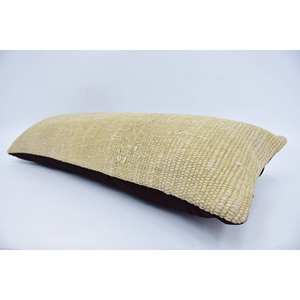 Subtle Striped <b>Beige</b> Wool 18x18 Luxury Kantha Pillow Woven Vintage & Fluffy Pattern for Sofa Decorative <b>Cushion</b> or Floor Use - Product Image 5