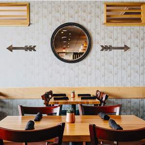 4 PCS Rustic Wood Arrow <b>Sign</b> Wall Decor Dark <b>Wooden</b> Arrows Farmhouse And Home Hanging Decoration for Home Or Wedding - Product Image 2