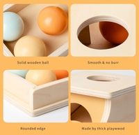 Jouets Montessori pour bébés de 6 à 12 mois, boîte de permanence d'objets, boule en bois, jouet pour les tout-petits d'âge précoce
