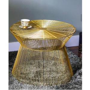 Taburete de Metal de Hierro de la Mejor Calidad, Acabado Dorado, Diseño Moderno de Ángel, Otomana Multifuncional Ecológica para el Hogar, Sala de Estar, Herramientas - Product Image 3