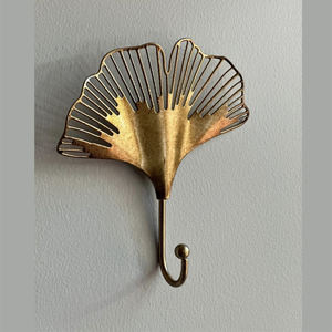 Gancho de pared de hoja de plátano de latón antiguo de metal de aluminio para baño cocina y decorativo - Product Image 4