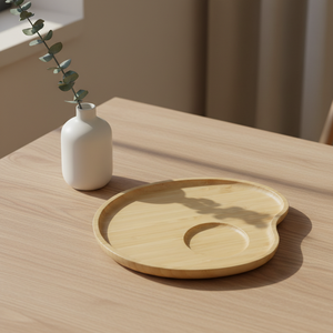 High Quality 3203017-23X20.2 Food Safe Rectangular Wooden Serving <b>Tray</b> For Modern Tea Sets - Product Image 4