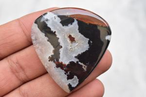 พลอยเทียมหัวหินพลอยเทียมแบบหัวม้าลาย,พลอยหินสีเลือดคริสตัลทรงหลังเบี้ยคริสตัลพลอยสำหรับเครื่องประดับ - Product Image 4