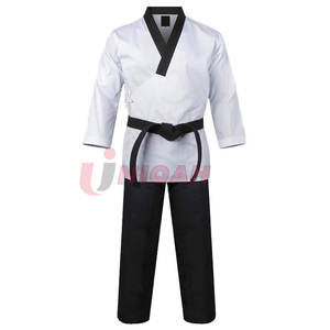 Uniforme de Taekwondo unisexe adulte de haute qualité, impression de logo personnalisée, tissu en coton et polyester pour l'entraînement de MMA et de kickboxing - Product Image 1
