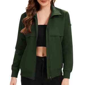 Chaqueta de mujer con logotipo personalizado de alta calidad y precio bajo, chaqueta de fregado transpirable ligera para mujer - Product Image 2