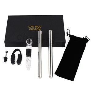 L'acier inoxydable 304 de qualité supérieure n'altérera jamais la saveur de votre <span class=keywords><strong>vin</strong></span> et la boîte-cadeau mganétique noire pour stocker un ensemble de bâtons de refroidisseur de <span class=keywords><strong>vin</strong></span> - Product Image 1