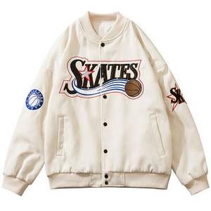 เสื้อแจ็คเก็ตผ้าแคนวาสสไตล์คลาสสิกสำหรับผู้ชาย ปรับแต่งได้ ผลิตจากผ้าฝ้าย 100% แต่งผ้าฟลีซ สไตล์วาร์ซิตี้ สตรีทแวร์ พร้อมป้ายโลโก้ สำหรับฤดูหนาว - Product Image 2