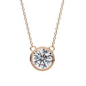 Collar con Colgante Solitario de Diamante Redondo de Laboratorio de 1.75 CT, Certificado IGI VVS-EF, Oro de 18K y 14K (Rosa, Amarillo, Blanco) - Product Image 2