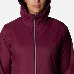 Vêtements de sport UNIQUE Veste imperméable coupe-vent pour femme avec capuche amovible Réversible Respirante Séchage rapide et écologique - Product Image 4